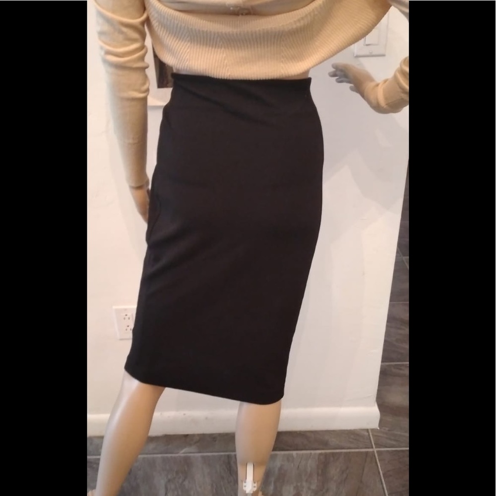 Vince Camuto black stretch pencil skirt xs nwot